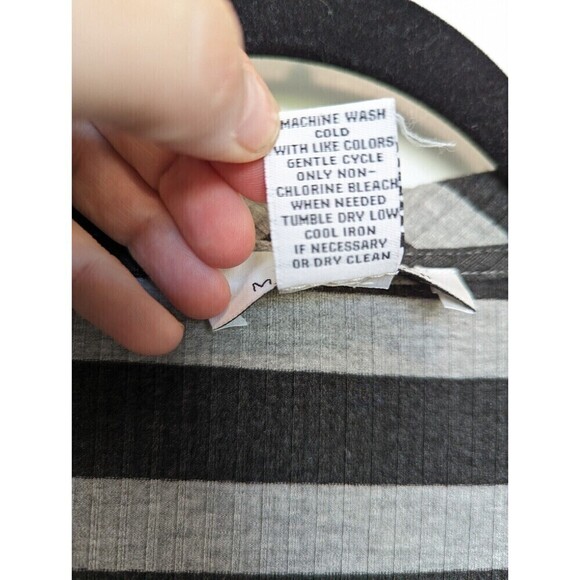 MAGASCHONI Cardigan Womens Size L Gray Ribbed Striped Lightweight Casual Sweater - Picture 9 of 11